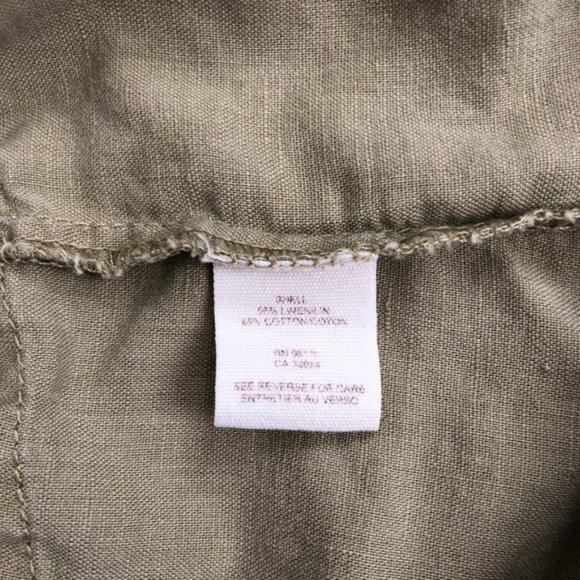 Free People Hooded Parka Short Sleeve Linen Blend - Picture 4 of 5